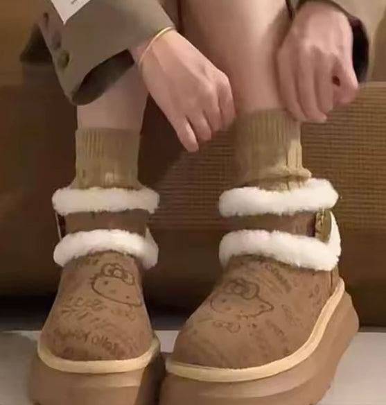 KawaiiKitty Fluffy Boots